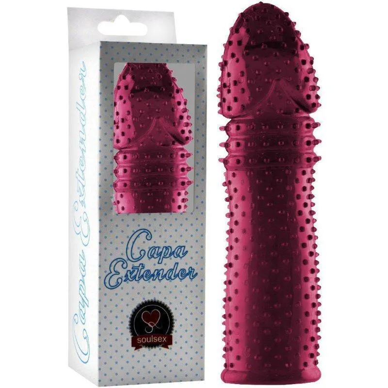 Capa Peniana Silicone Colors Vinho 15cm Soulsex - Sex Shop