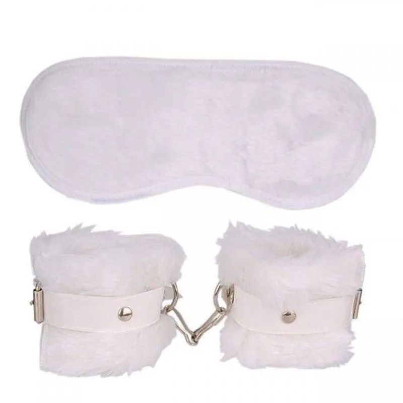 Kit De Algemas Com Venda Em Pelúcia Branco Ktoy