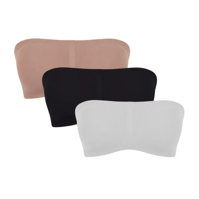 Kit 3 Top Tomara Que Caia Modelo Faixa Bojo Removível Trifil