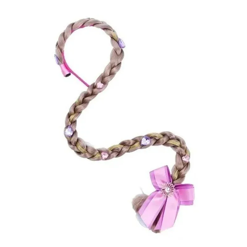 Trança Em Tiara De Cabelo Infantil Princesa Rapunzel