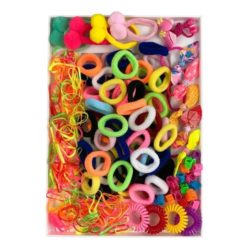 Kit 300 Acessório Cabelo Infantil Elástico Rabico Xuxinha