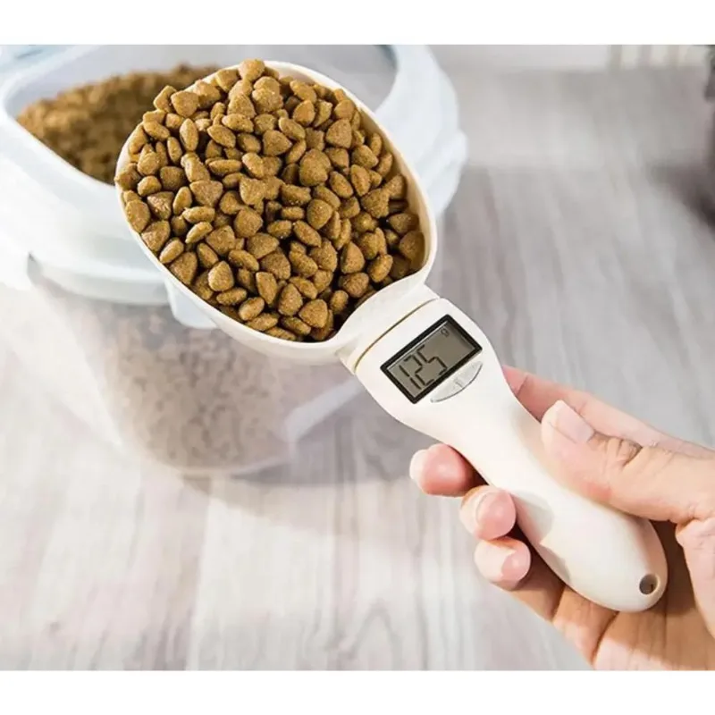 Colher Eletrônica De Medição De Alimentos Para Animais De Es