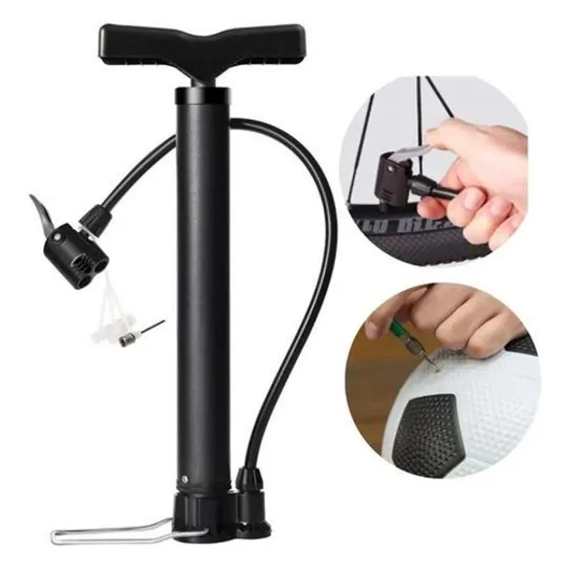 Bomba De Ar Encher Pneu Bicicleta Moto Bola Multi Bico Infla