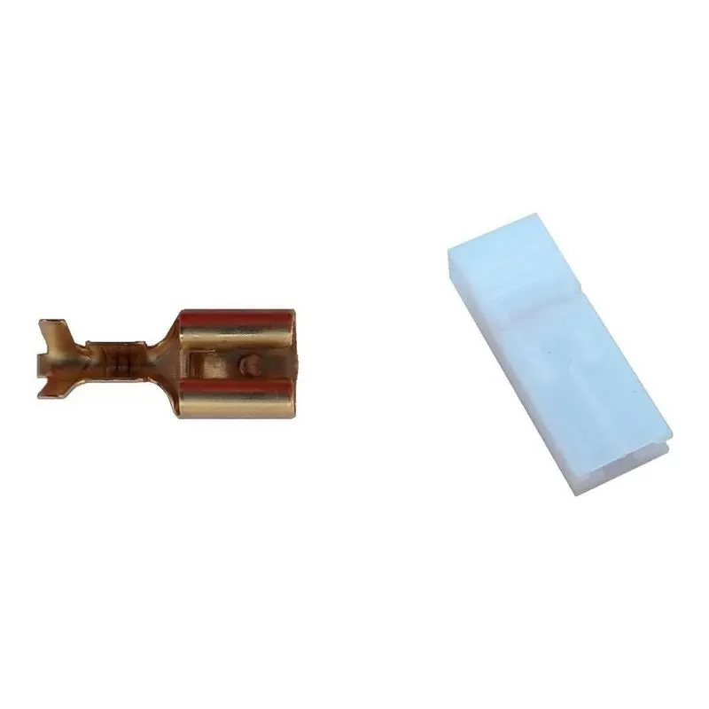 Terminal Femea Com Trava 6,3mm E Capa Isolante Luva 100 Un