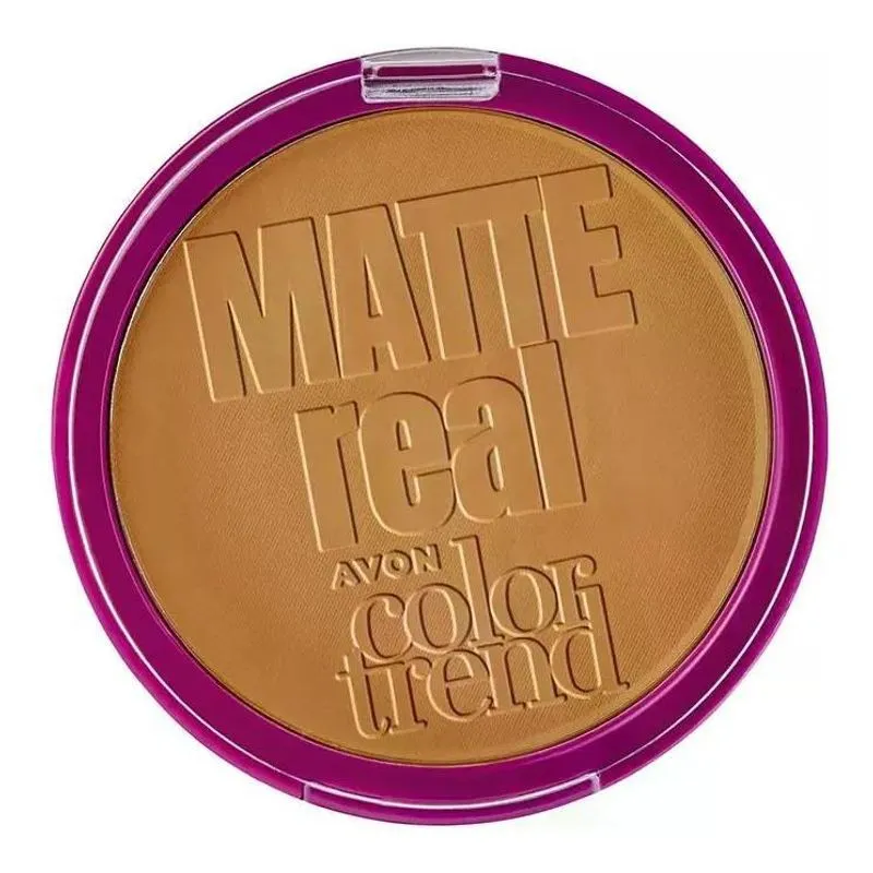 5x Pó Compacto Facial Matte Real Color Trend Avon - 7g Tom 3