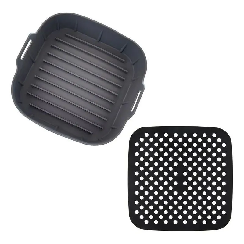 Kit Forma Silicone Fritadeira Airfryer 5 Litros E Tapete