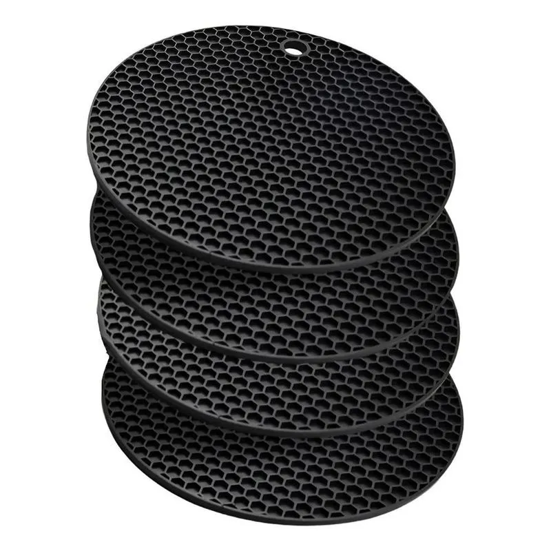 10x Kit 4 Descanso De Panela Protetor De Mesa Em Silicone 1