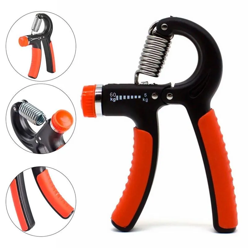Hand Grip Com Mola Ajuste 5kg A 60kg Fisioterapia Fitness