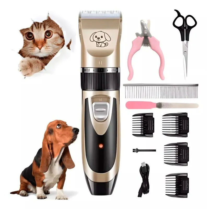 Máquina De Tosa Profissional P/ Pets - Kit Completo