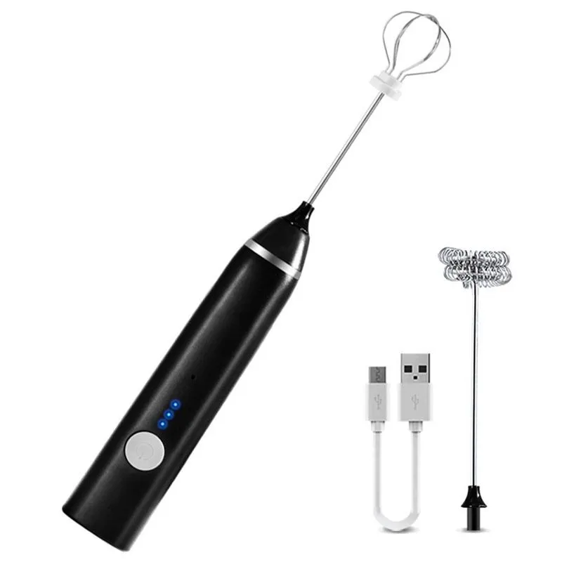 Mini Mixer 2 Em 1 Recarregáveis Inox Café Leite Nescau Toddy