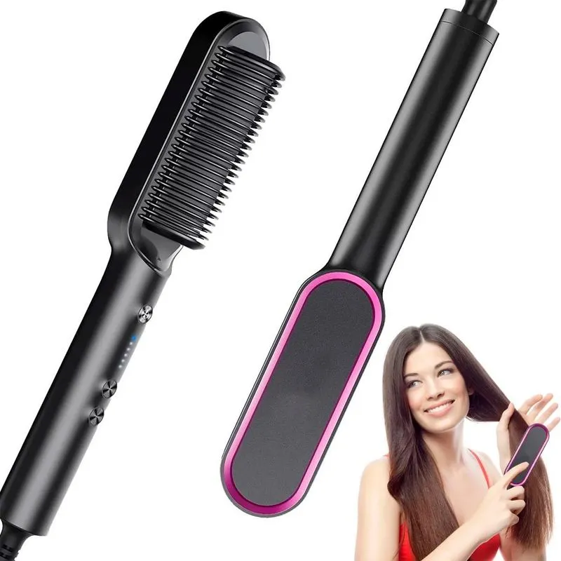 Escova 3 Em 1 Secadora Alisa Cabelo Perfeita 110/220v Bivolt