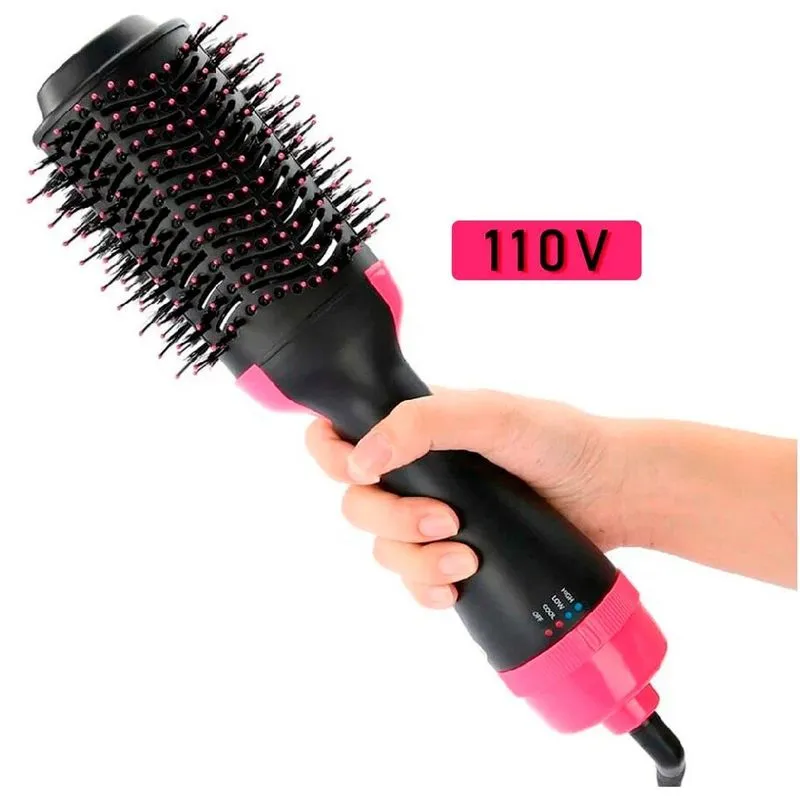 Escova Secadora E Modeladora Elétrica De Cabelo 3 Em 1 110v