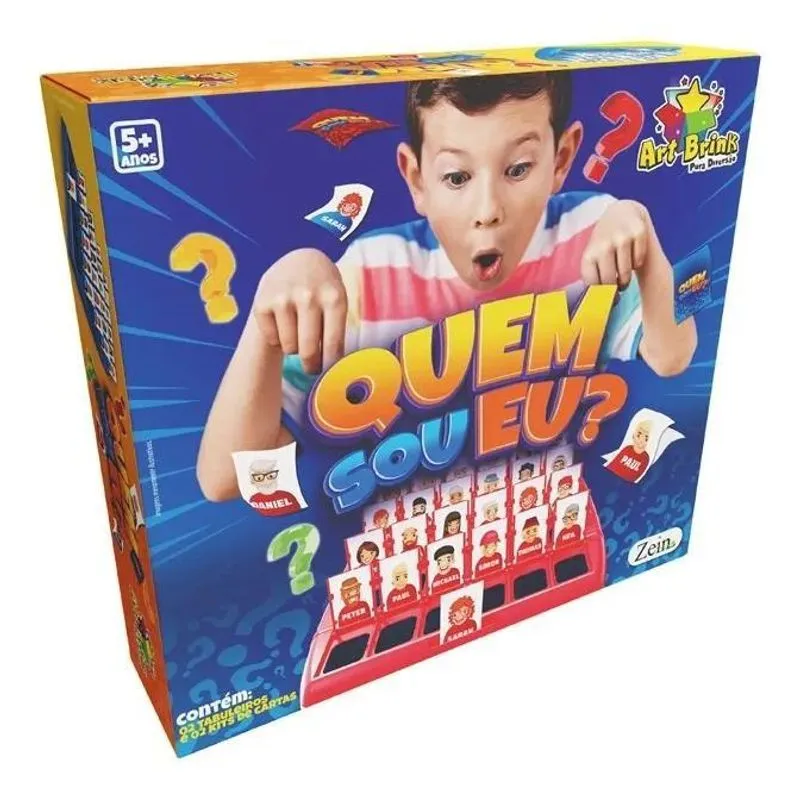 3x Jogo Quem Sou Eu Educativo Com Tabuleiro E Cartas Advin