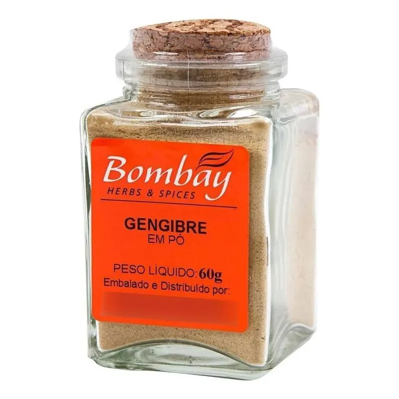 5x Gengibre Em Pó Bombay Herbs &amp; Spices - Vidro 60g
