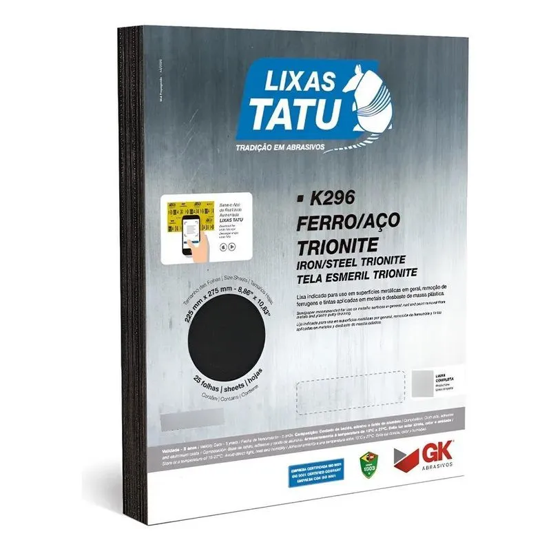 10x Lixa Ferro/aço 80 Remove Ferrugem/tintas De Metais 25 F