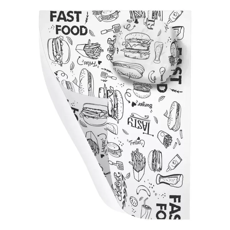 2x Papel Acoplado Lanches Frios Delivery 30x38 Com 400