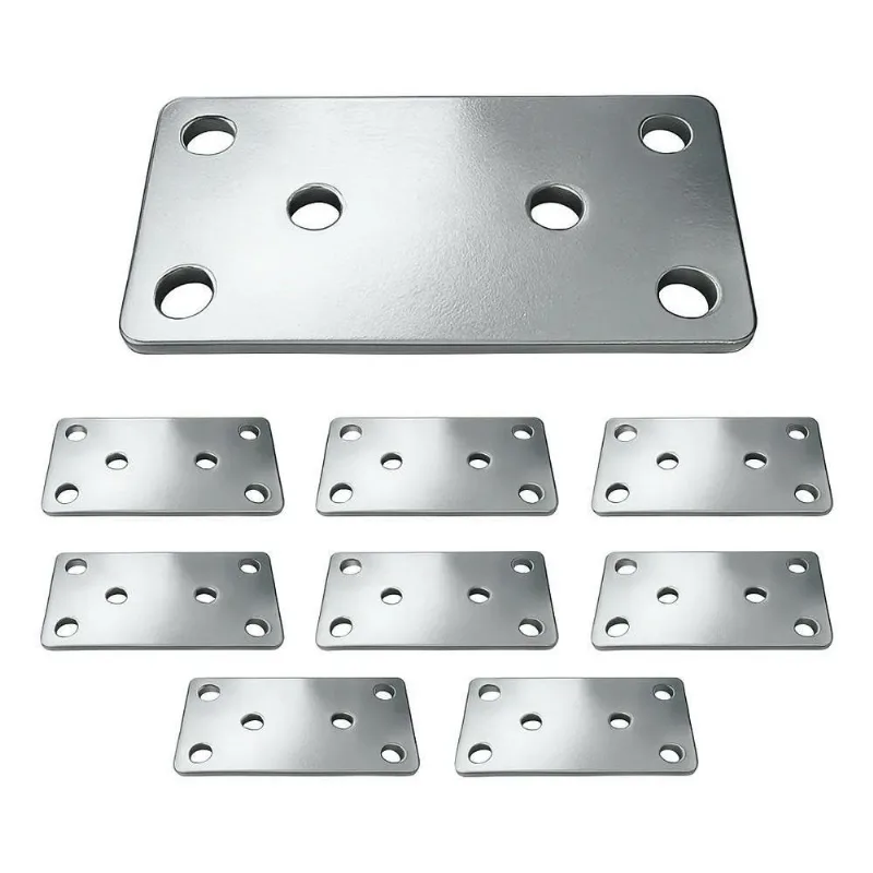 Placa De Junção União De Madeira Aço 80x40 Mm Kit 10 P.