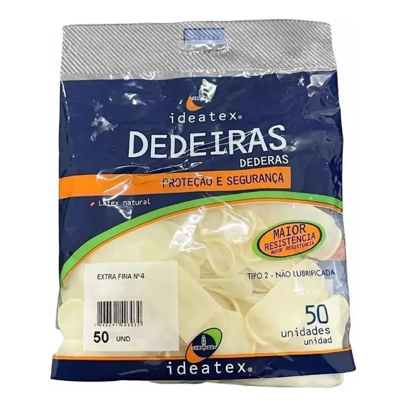 10x Dedeira Látex Ideatex Nº3 Pacote 100 Un