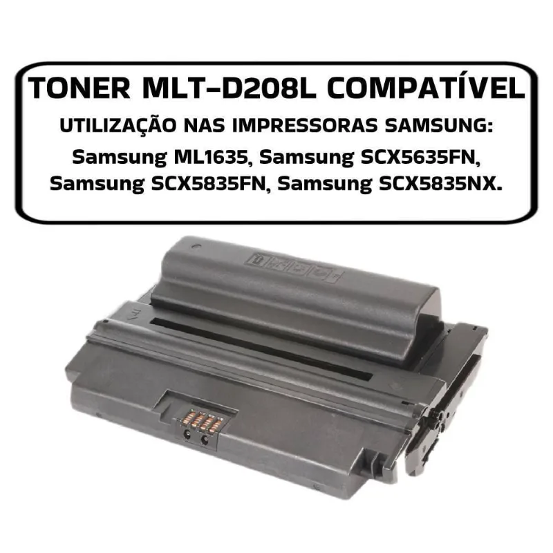 Toner Compatível p/ Samsung D208l Scx-5835fn Scx-5635fn