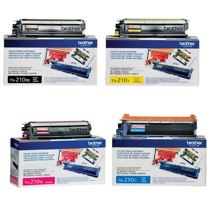 Kit 04 Toner Brother Tn-210 Tn210 para Hl3040 Hl3070 Mfc9010 Mfc9120 Mfc9320