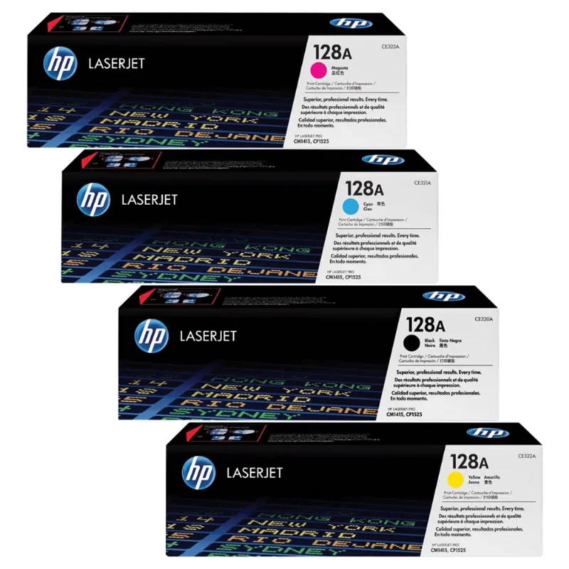 Kit Toner Hp 128a Ce320a Ce 320a 321a 322a 323a Original