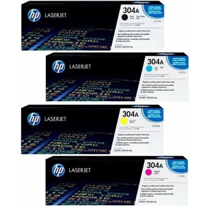 Kit 4 Toner Hp Original 304a Cc530a Cc531a Cc532a Cc533a