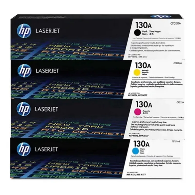 Kit 4 Toner Hp 130a Cf350a Cf351a Cf352a Cf353a Original