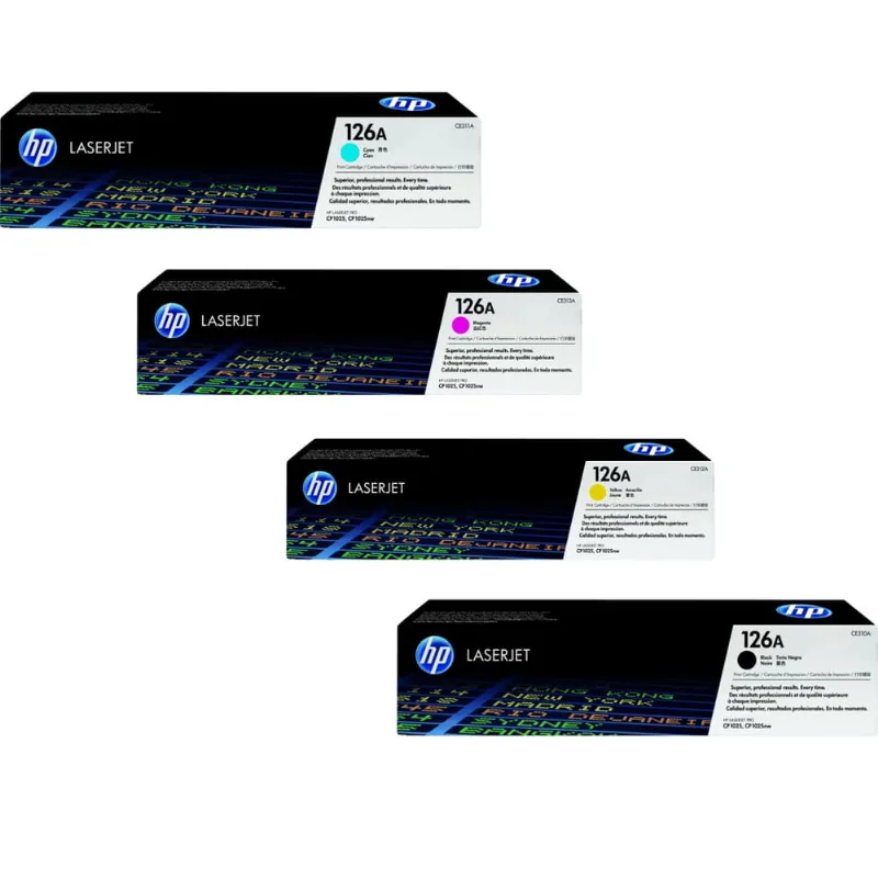 Kit toner hp CE310A CE311A CE312A CE313A 126A CP1025 CP1025NW CP1020 CP1020NW M175A original