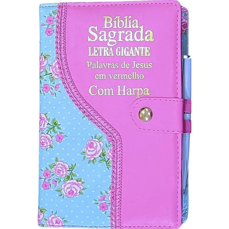 5x Bíblia Com Letra Grande - Com Harpa E Corinhos Feminina