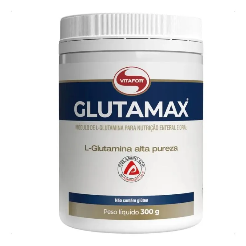 10x Vitafor Glutamax Pote 300gr L- Glutamina Alta Purez