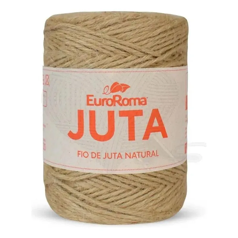 Juta Natural - Rolo De Fio Corda Cordão Barbante, 2mm, 125m