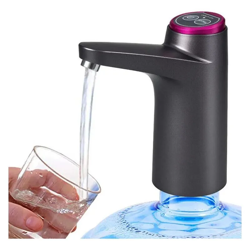 2x Bomba Galão De Água Recarregável Dispenser Bivolt Usb Cor