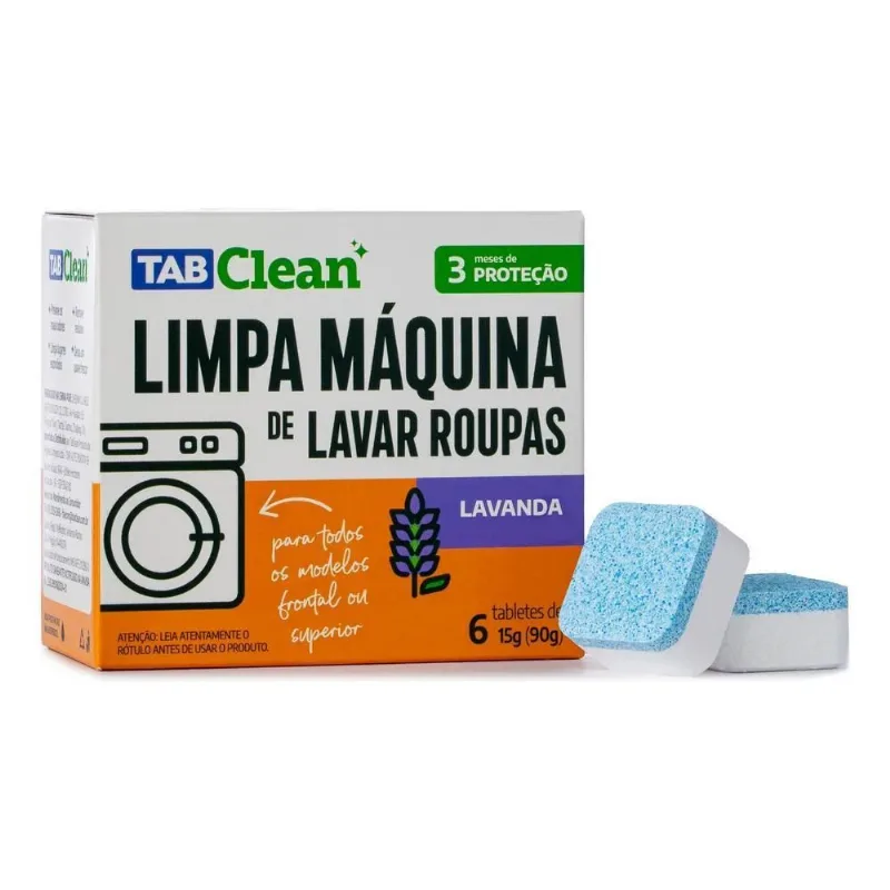 2x Kit Com 06 Tabletes Limpa Maquina De Lavar Roupas Tabclean