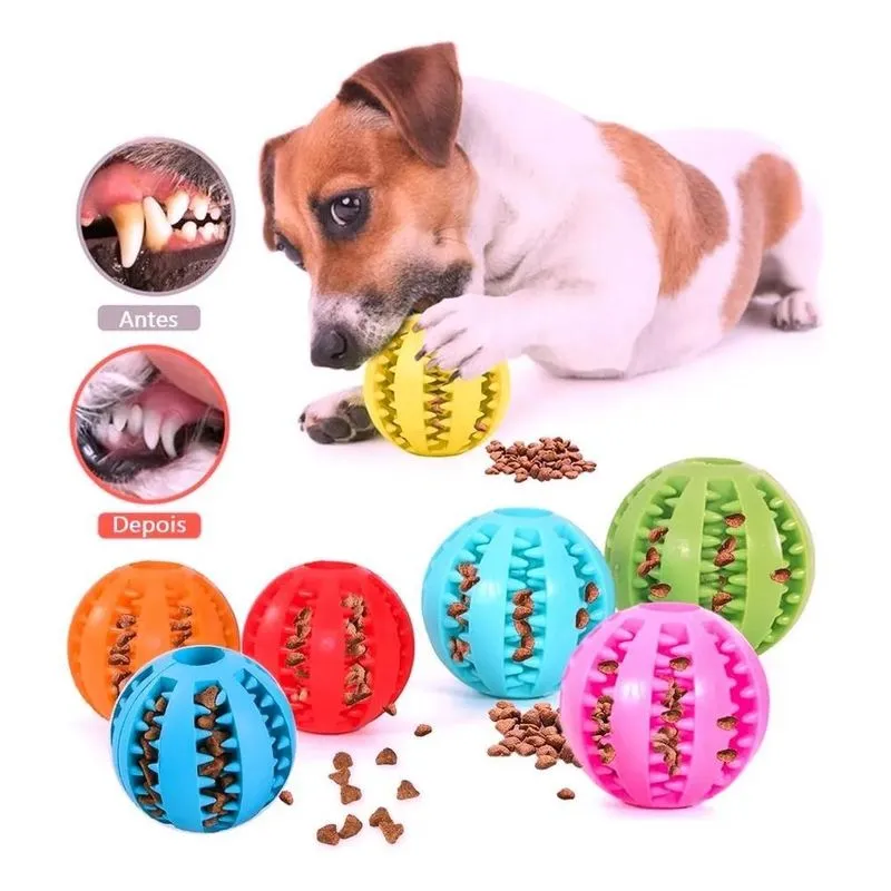 10x Brinquedo Interativo Caes Porta Petiscos Ração Anti Str