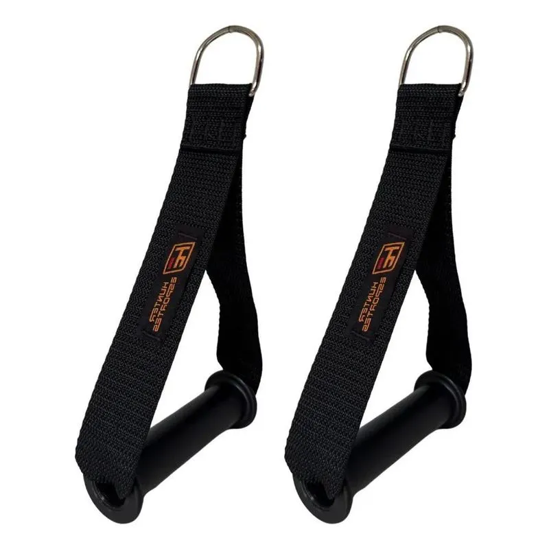 2x Puxador De Mão Alça Para Cross Over Pilates Remada Academ