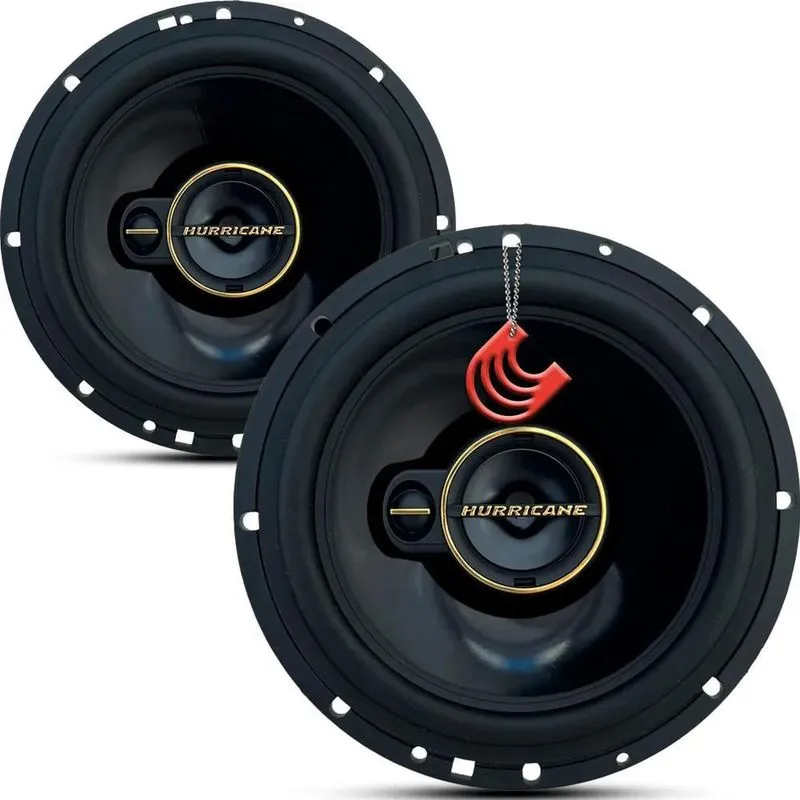 Par De Alto Falante Hurricane Triaxial Aurum A6t 6 Pol 240w