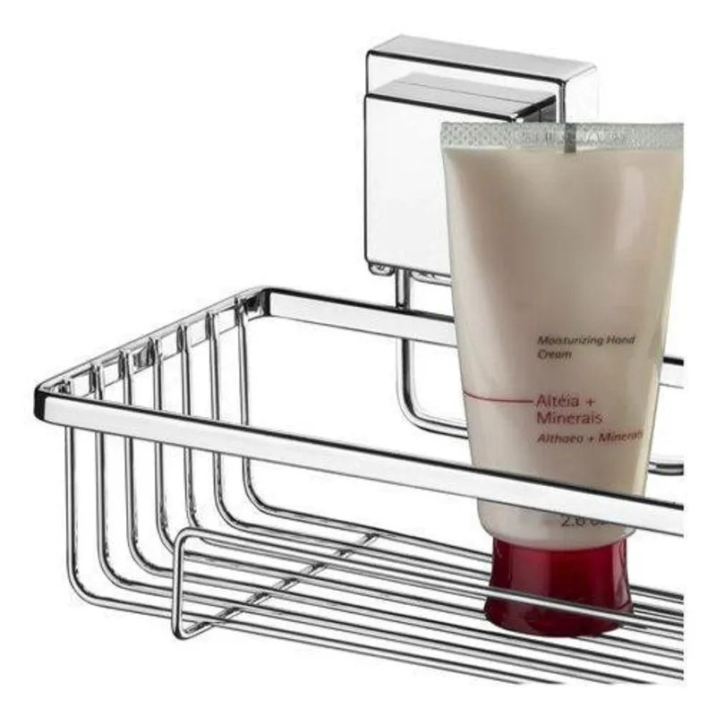 Suporte Porta Shampoo Banheiro Fixação Ventosa Cromado 8050