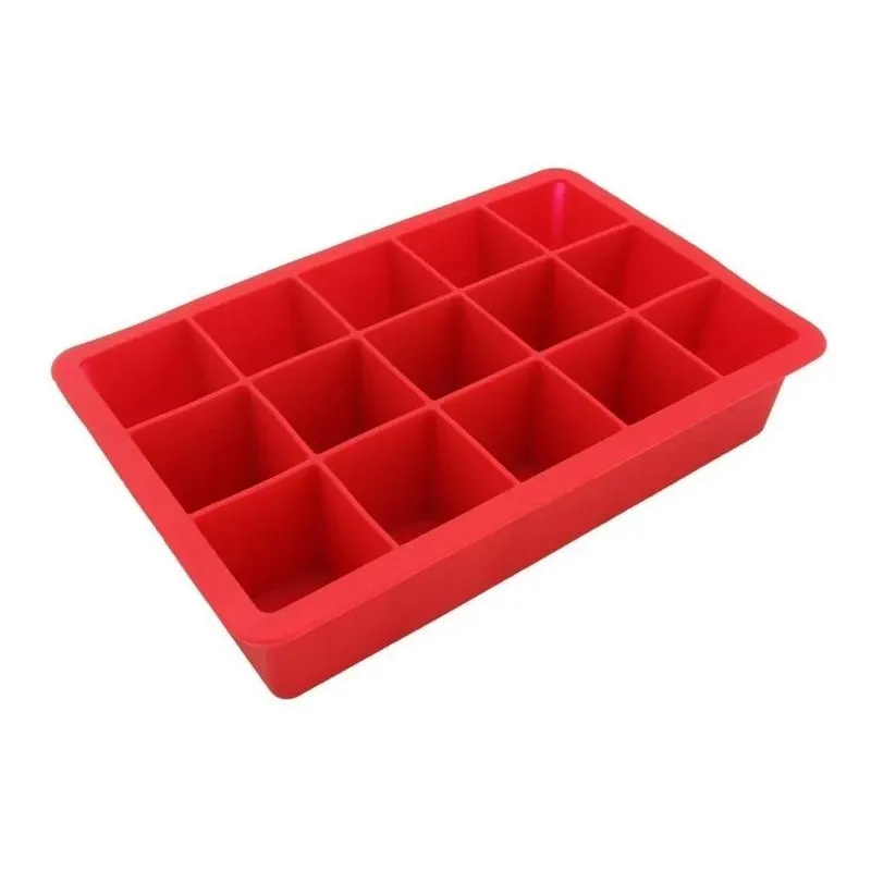 3x Forma De Gelo Silicone 15 Cubos Grandes Festas Drinks Bar