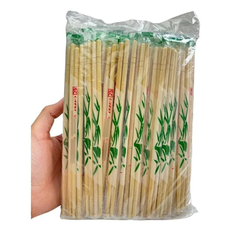 2x 100 Par Palitos Hashi Descartável De Bambú Sushi