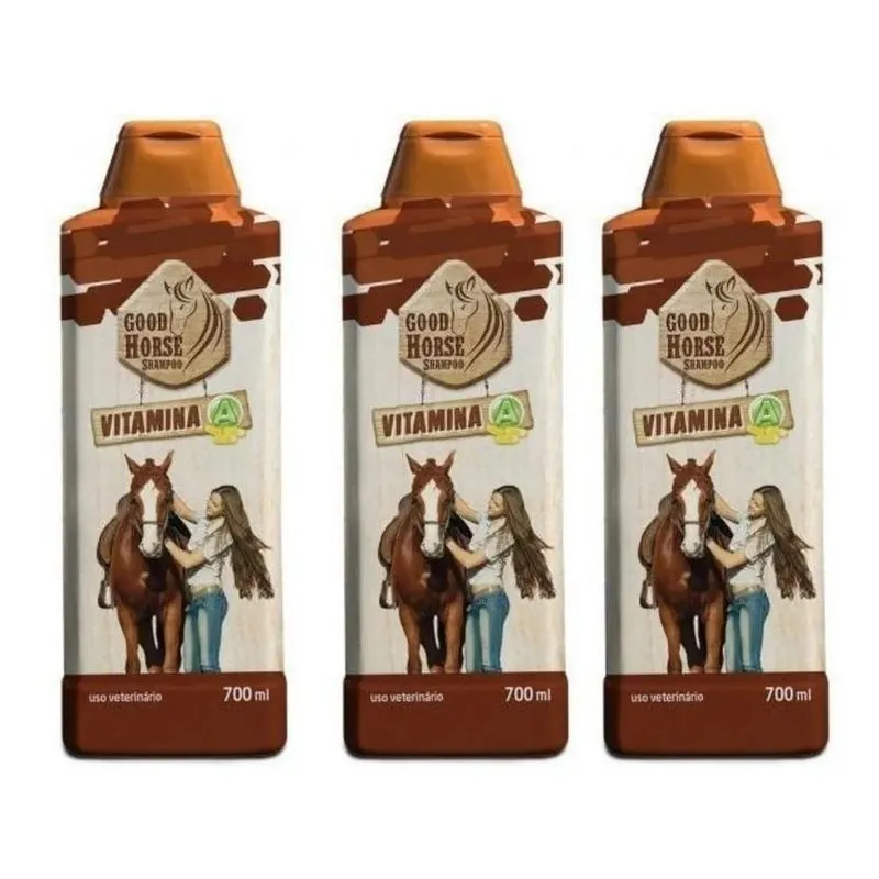 10x Kit Com 3 Shampoo Procanine Good Horse Com Vitamina A 7