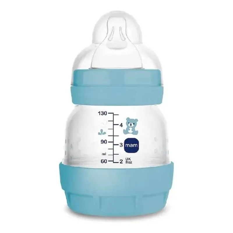 Mamadeira 130ml Easy Start Bico 0m+ Azul Mam
