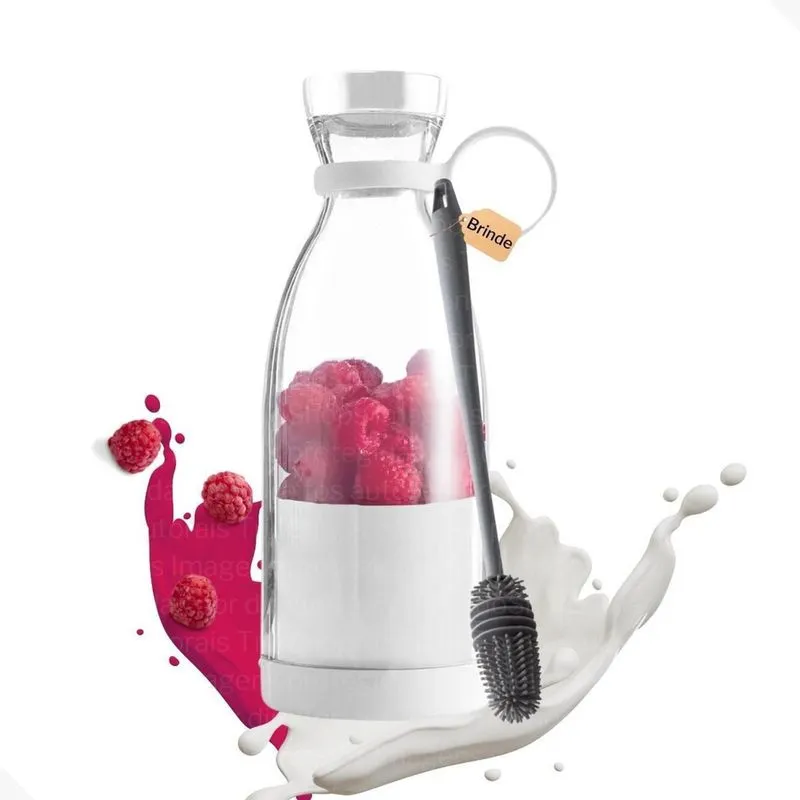 Mini Liquidificador Portátil Juicer Recarregável - Branco