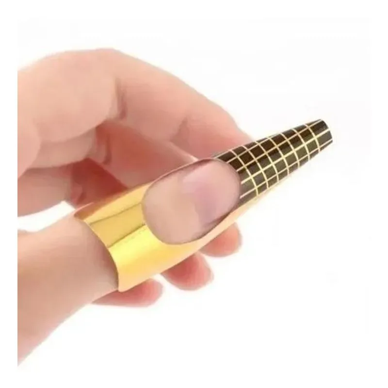 2x 100 Molde Adesivo Para Alongamento E Porcelana Unhas Cora