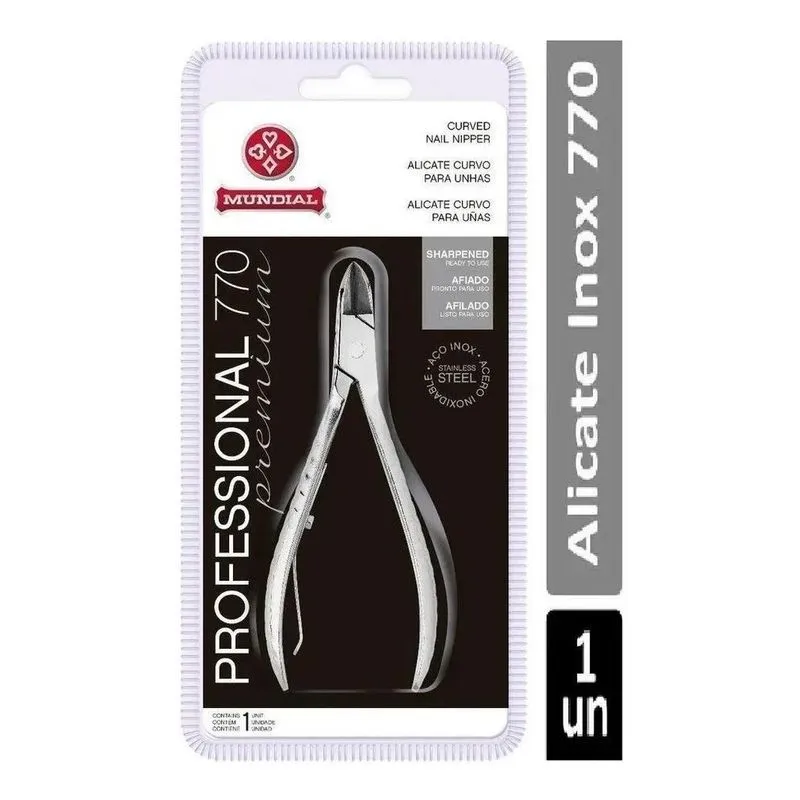 2x Alicate De Corte Unhas Curvo 770 Profissional Mundial Ino