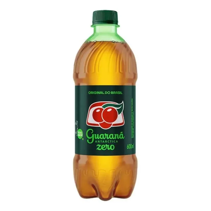 5x Pack Refrigerante Antarctica Guaraná Zero Gfa 600ml 12