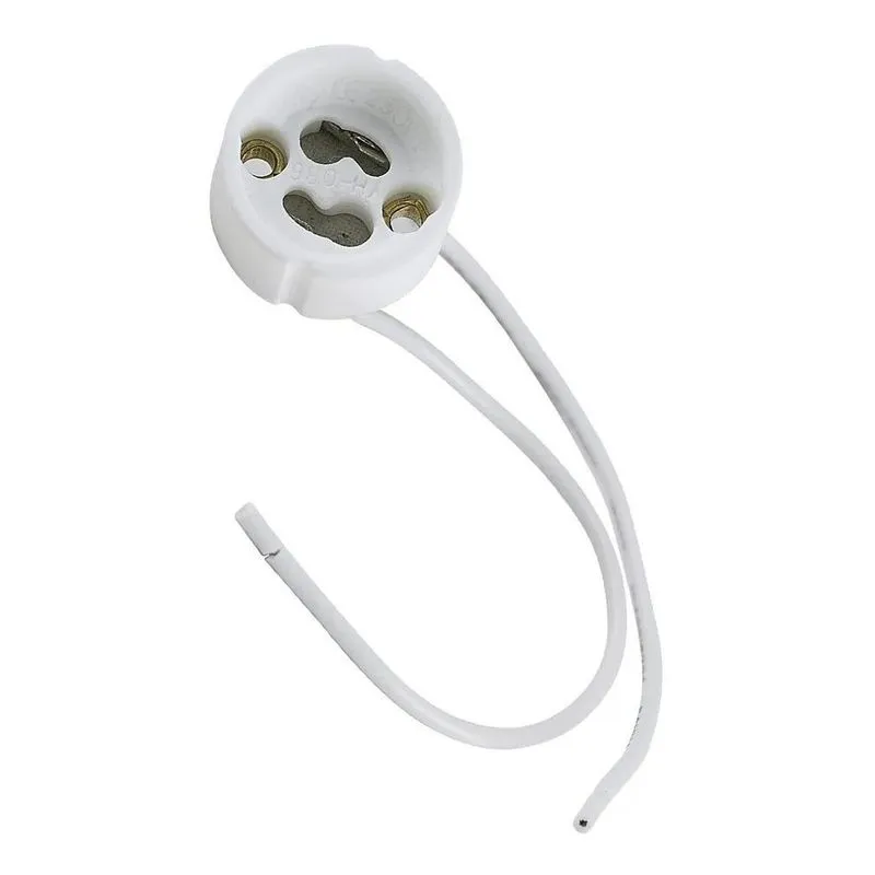 5x Kit 5 Soquete Gu10 Para Lampada Dicroica Gu10 Cor Branco