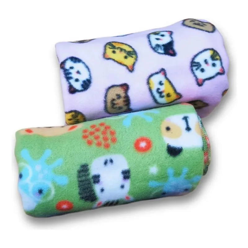 3x Kit 2 Mantas Soft Cobertor Pet Cachorro Gato Estampadas