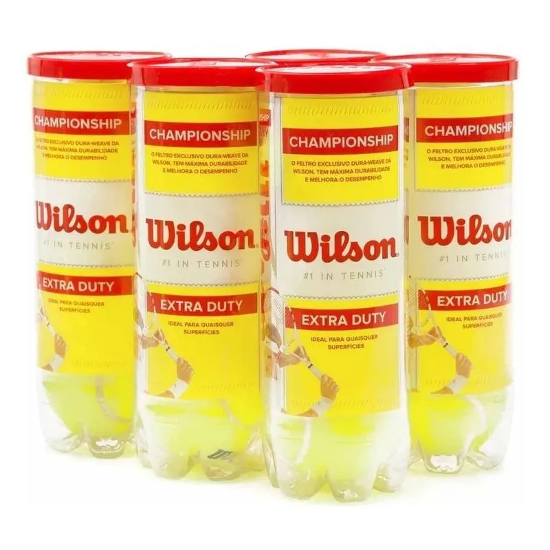 3x Bola De Tênis Wilson Extra Duty Championship 15 Bolas