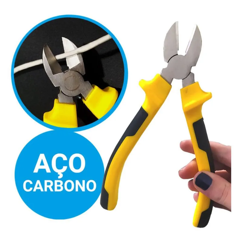 Alicate Corte Diagonal Profissional 8'' Aço Carbono Bomder