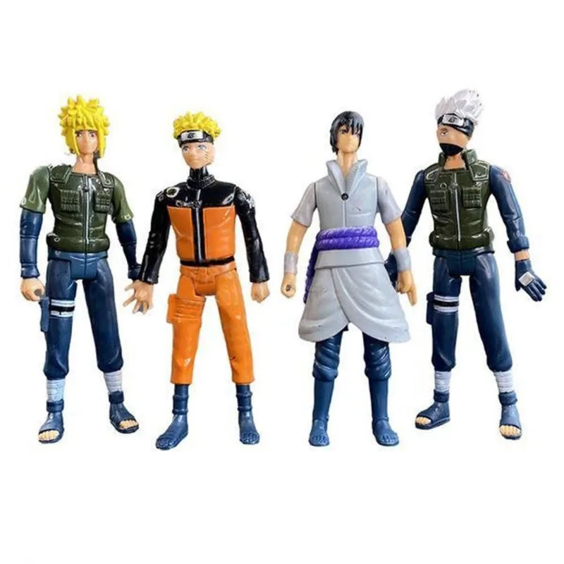 Kit Brinquedo Naruto Shippunden Action Figure 2 com Minato e Kakashi 14CM Smart Tech